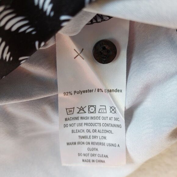 Maelreg Performance Polo Shirt Mens 3XL Black AOP Preppy - Picture 8 of 8